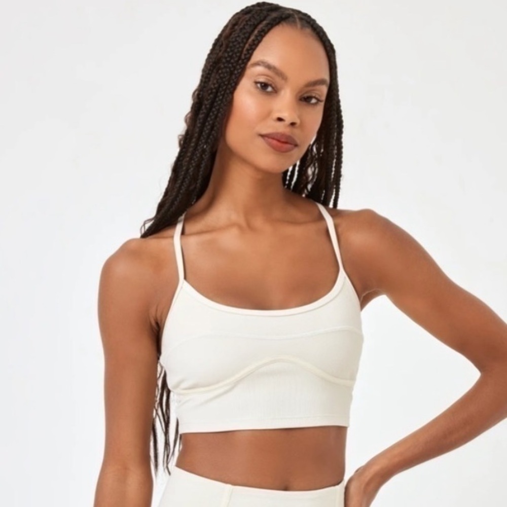 L*Space Active Revel Sports Bra in Ivory - BRA only